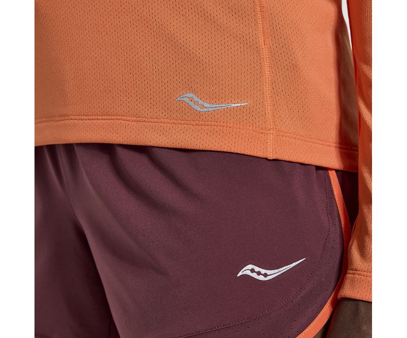 Women's Saucony Stopwatch Long Sleeve Orange | UK-87061
