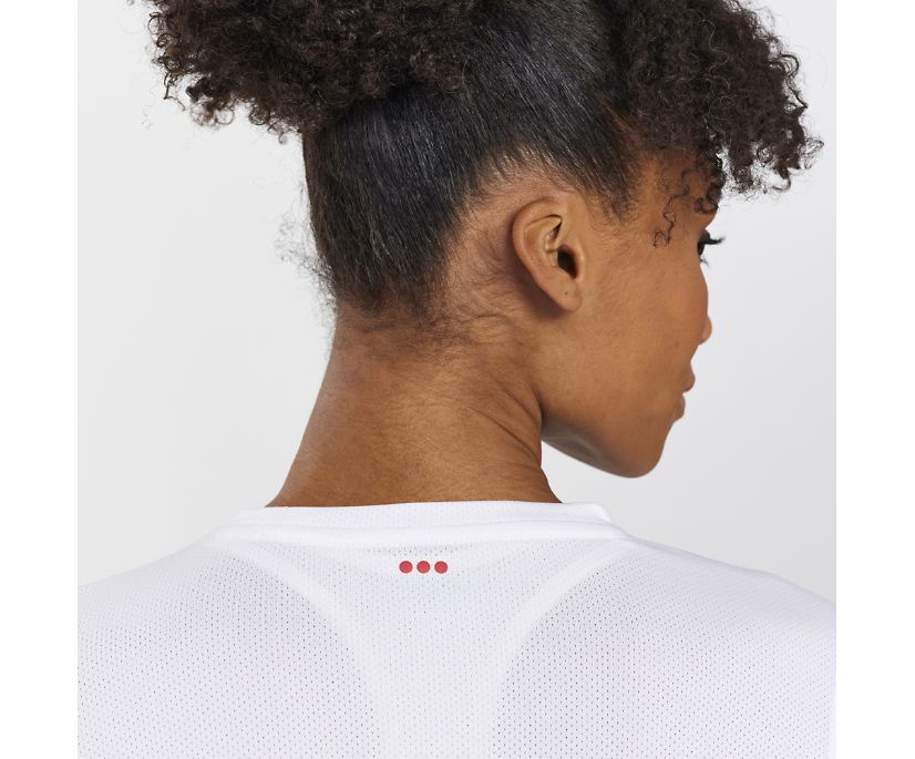 Women's Saucony Stopwatch Long Sleeve White | UK-04981