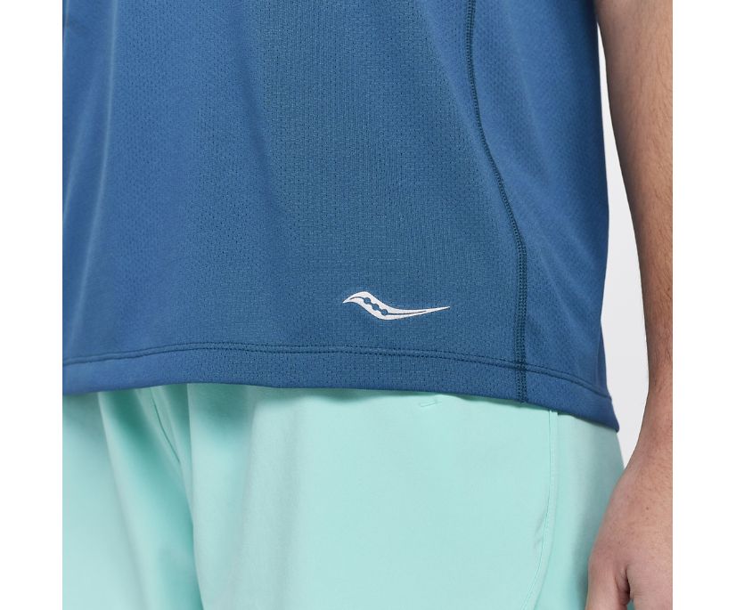 Women's Saucony Stopwatch Singlet Blue | UK-76094