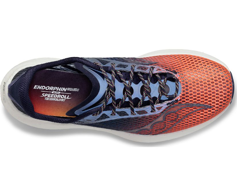 Women's Saucony Vizipro Endorphin Pro 3 Running Shoes Orange Purple | UK-79208