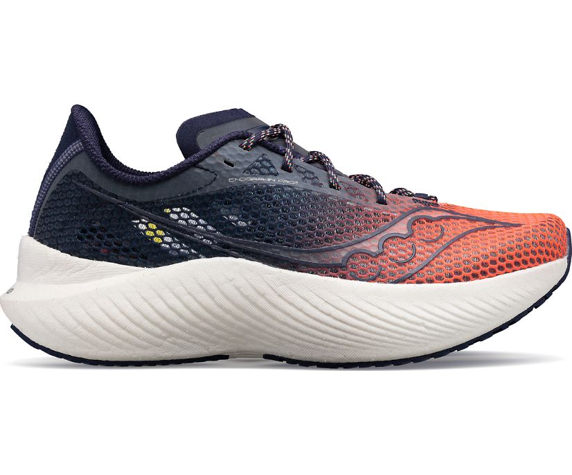 Women\'s Saucony Vizipro Endorphin Pro 3 Running Shoes Orange Purple | UK-79208