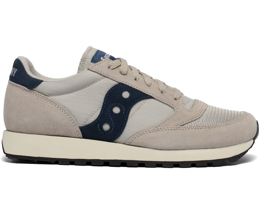 Men's Saucony Jazz Original Vintage Sneakers Brown Navy | UK-32751