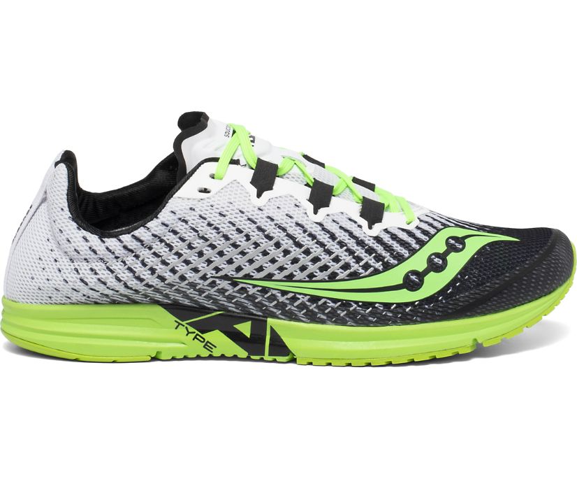 Men's Saucony Type A9 Running Shoes White Light Green | UK-85407