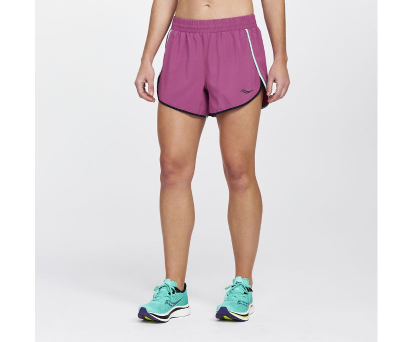 Women's Saucony Dash 4" Short Purple | UK-85120