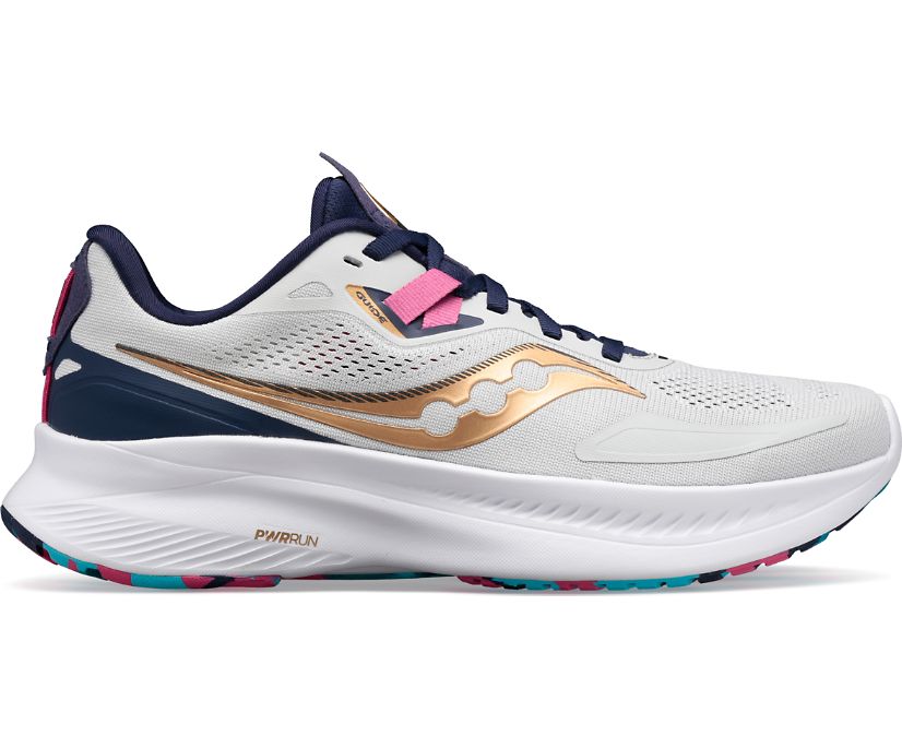 Women's Saucony Guide 15 Running Shoes Grey | UK-41056