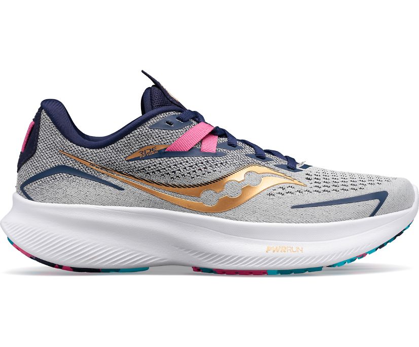 Women's Saucony Ride 15 Running Shoes Grey | UK-93824