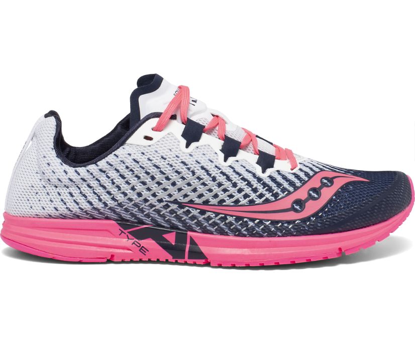 Women's Saucony Type A9 Running Shoes White Pink | UK-35706